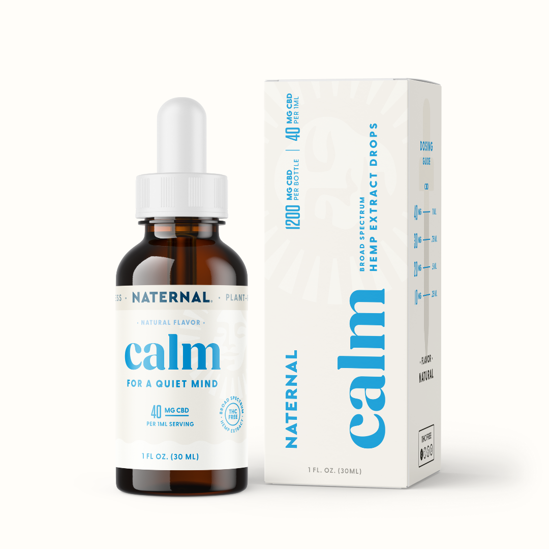 Calm THC-Free Drops | Broad-Spectrum CBD for Calm | Naternal Calm THC-Free Drops | Broad-Spectrum CBD for Calm | Naternal
