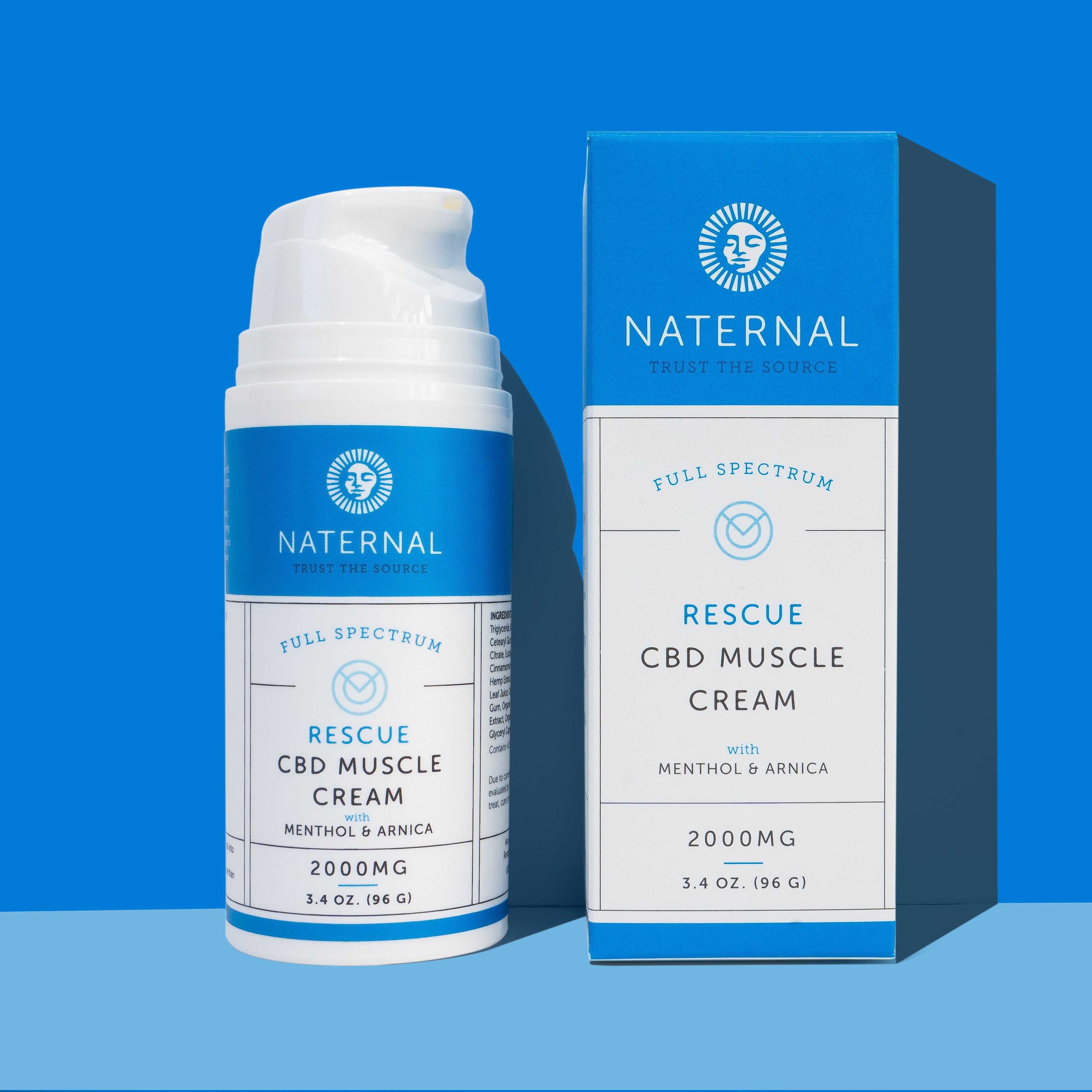 Rescue CBD Muscle Cream 2000mg in national packaging