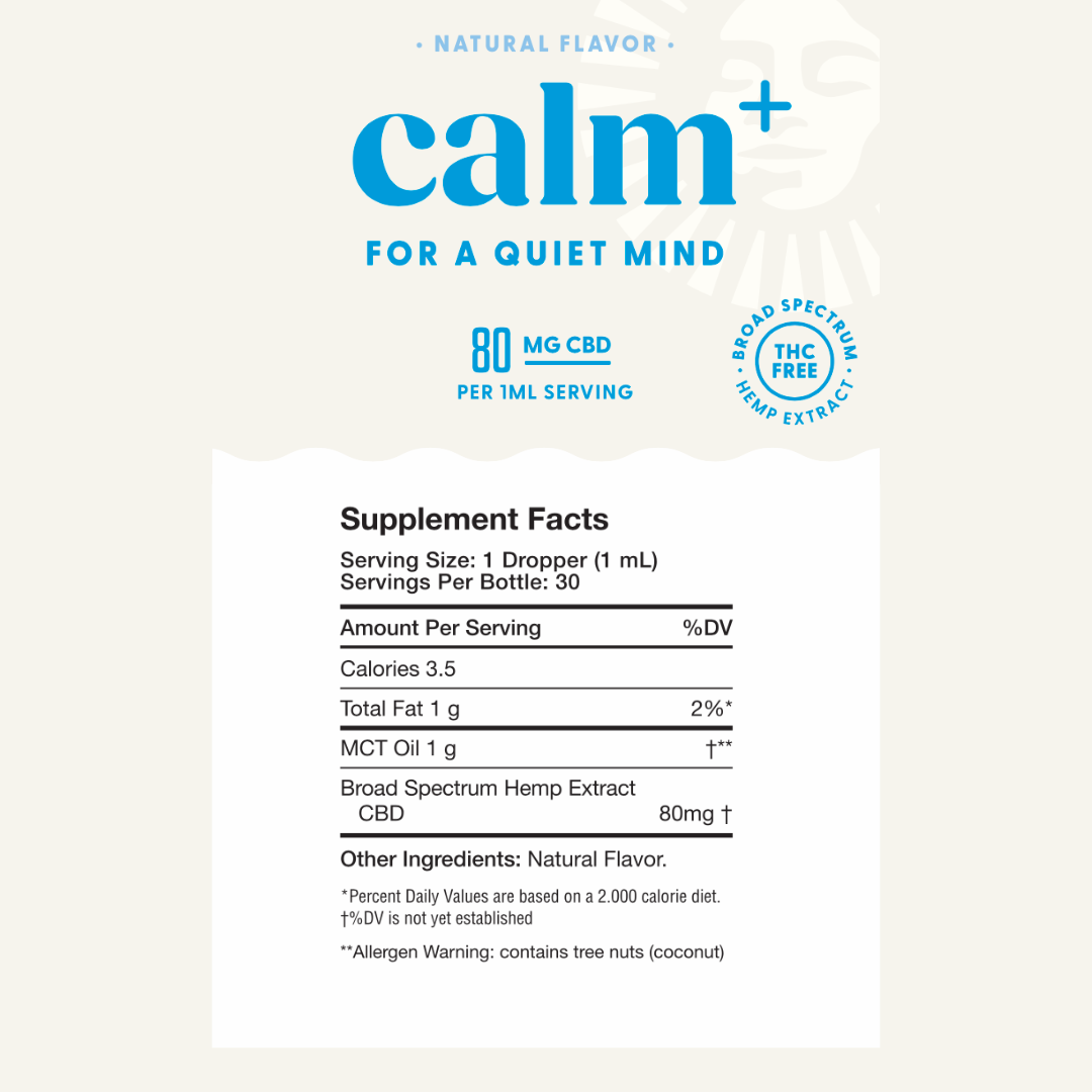 Calm+ THC Free Drops (2400 MG CBD)