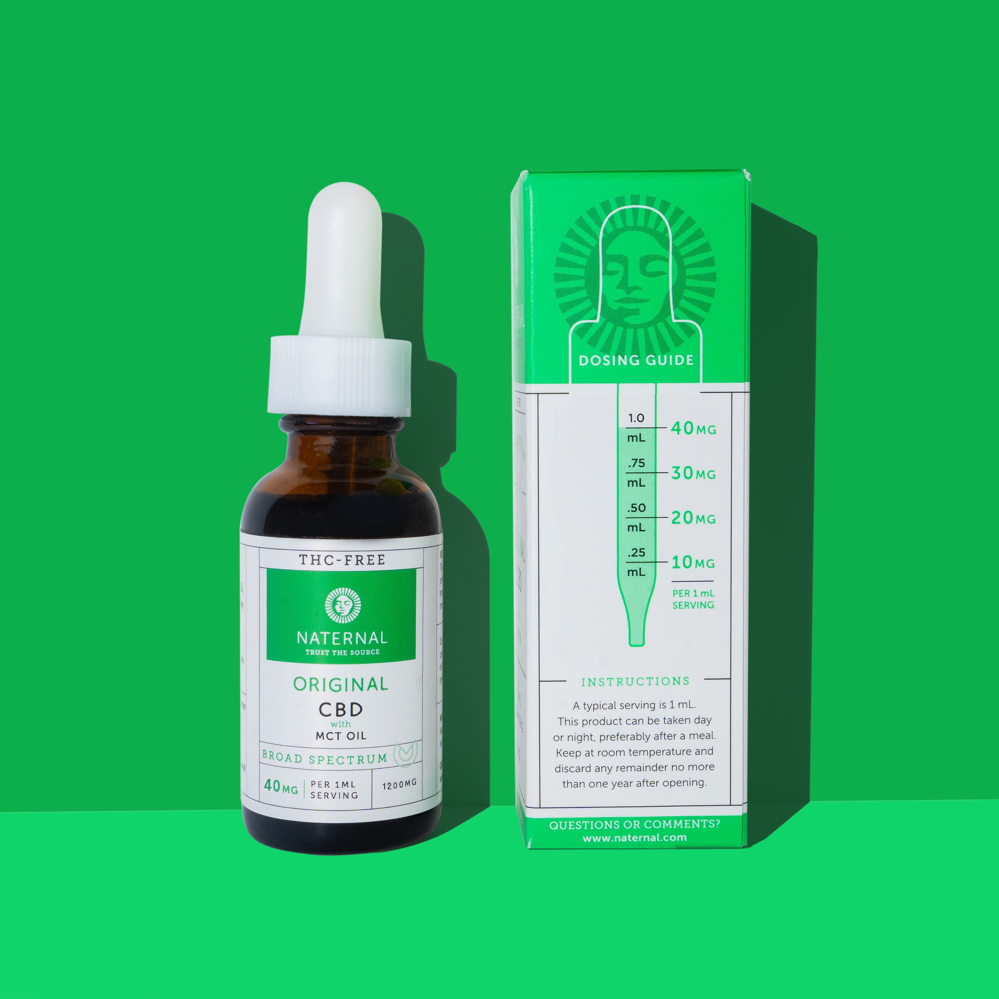 Hemp-Derived 1200mg Broad Spectrum CBD Tincture | Naternal